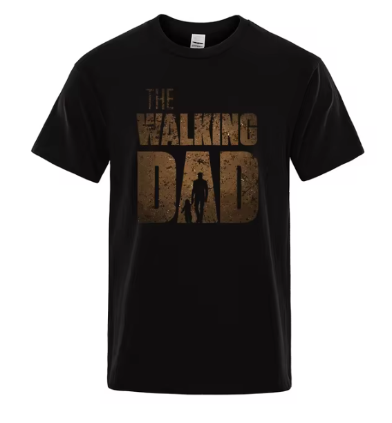 The Walking Dad Funny Street Printed T-Shirt