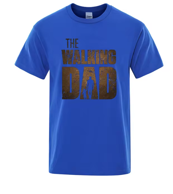 The Walking Dad Funny Street Printed T-Shirt