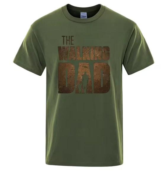 The Walking Dad Funny Street Printed T-Shirt