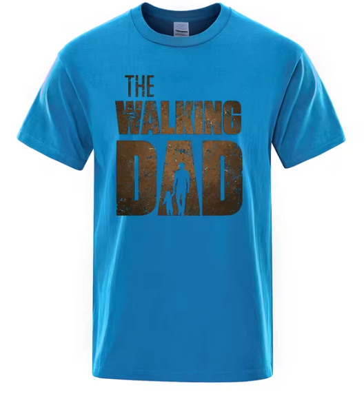 The Walking Dad Funny Street Printed T-Shirt