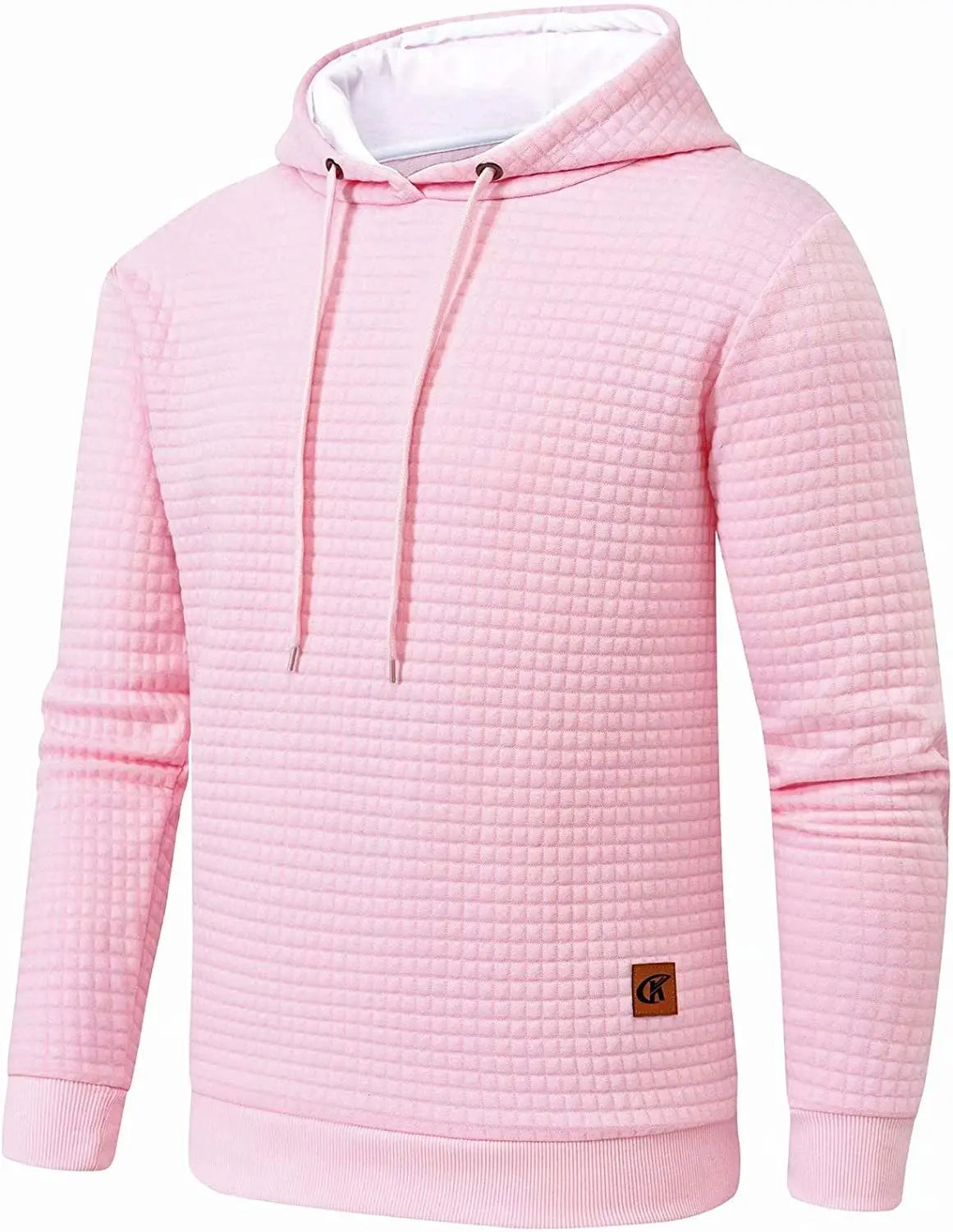 Mens waffle Long Sleeve Hoodie
