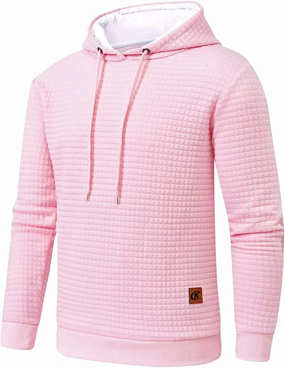 Mens waffle Long Sleeve Hoodie