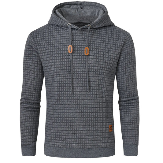 Mens waffle Long Sleeve Hoodie