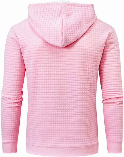 Mens waffle Long Sleeve Hoodie