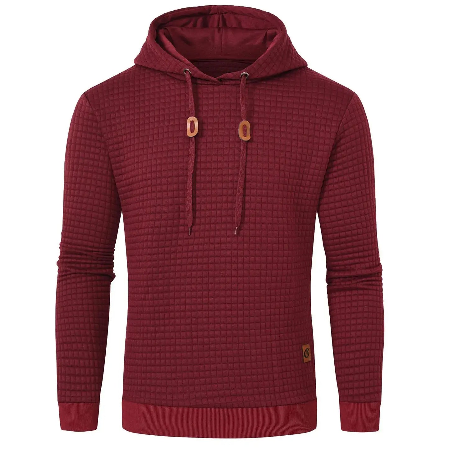Mens waffle Long Sleeve Hoodie