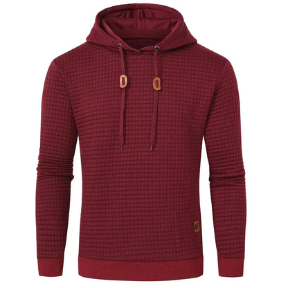 Mens waffle Long Sleeve Hoodie
