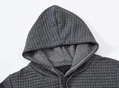 Mens waffle Long Sleeve Hoodie