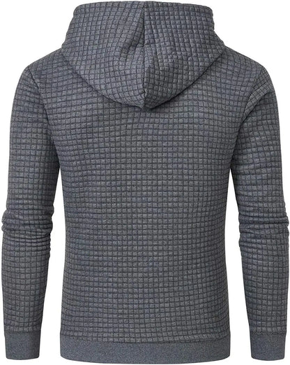 Mens waffle Long Sleeve Hoodie