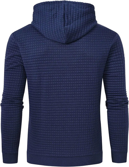 Mens waffle Long Sleeve Hoodie