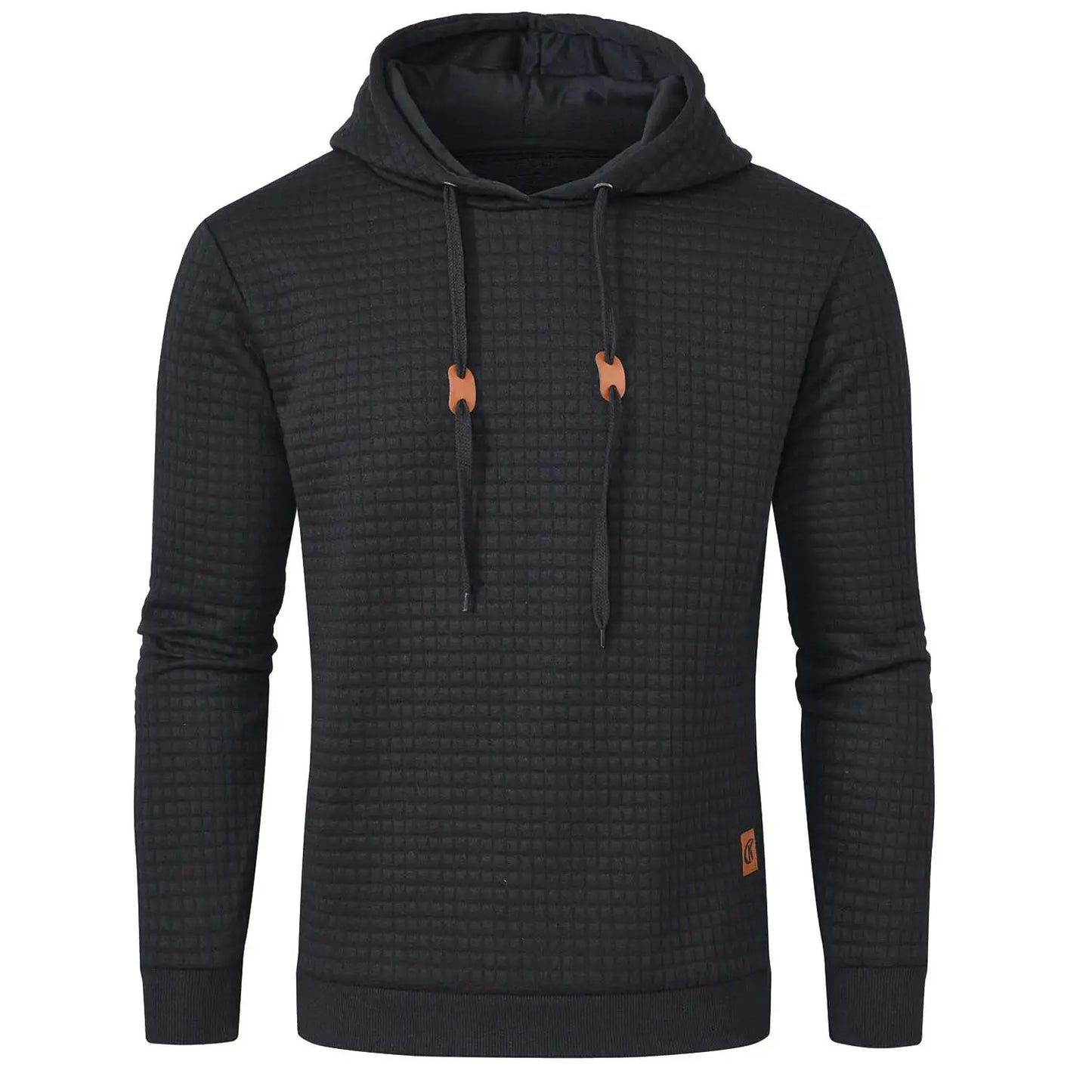 Mens waffle Long Sleeve Hoodie