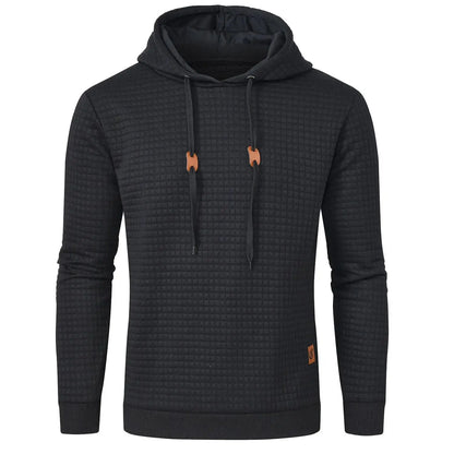 Mens waffle Long Sleeve Hoodie