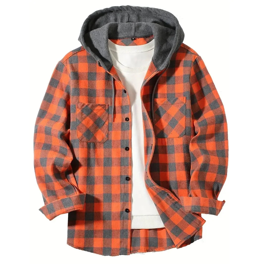 Mens Flannel Hoodie