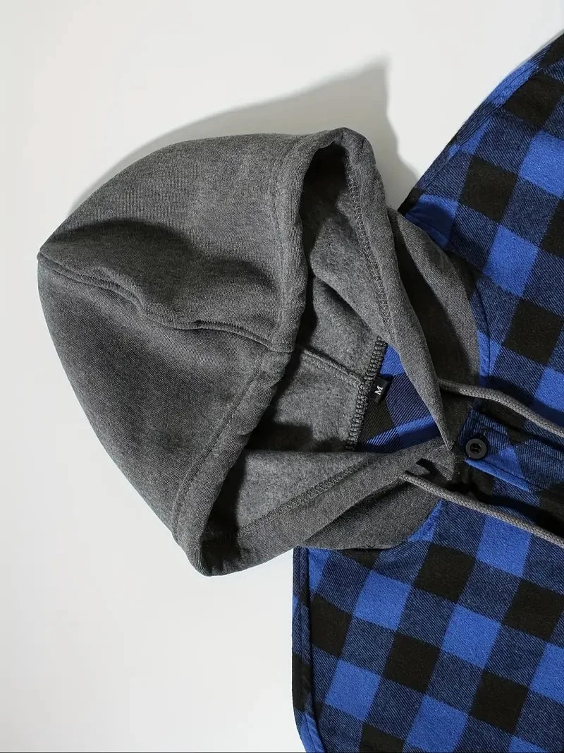 Mens Flannel Hoodie