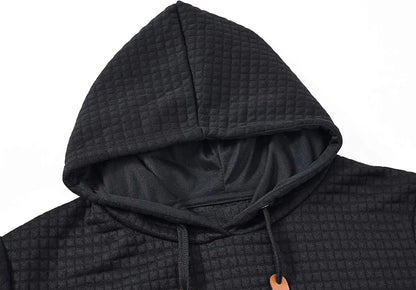 Mens waffle Long Sleeve Hoodie