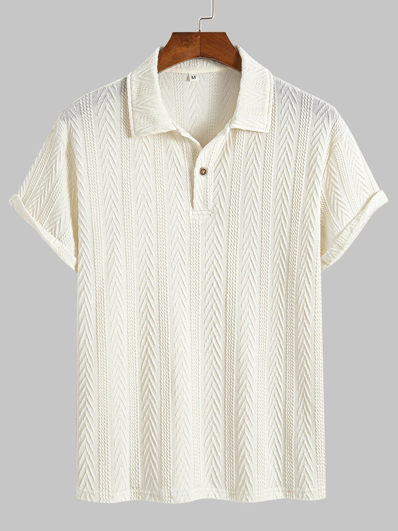 Men's Jacquard Textured Polo