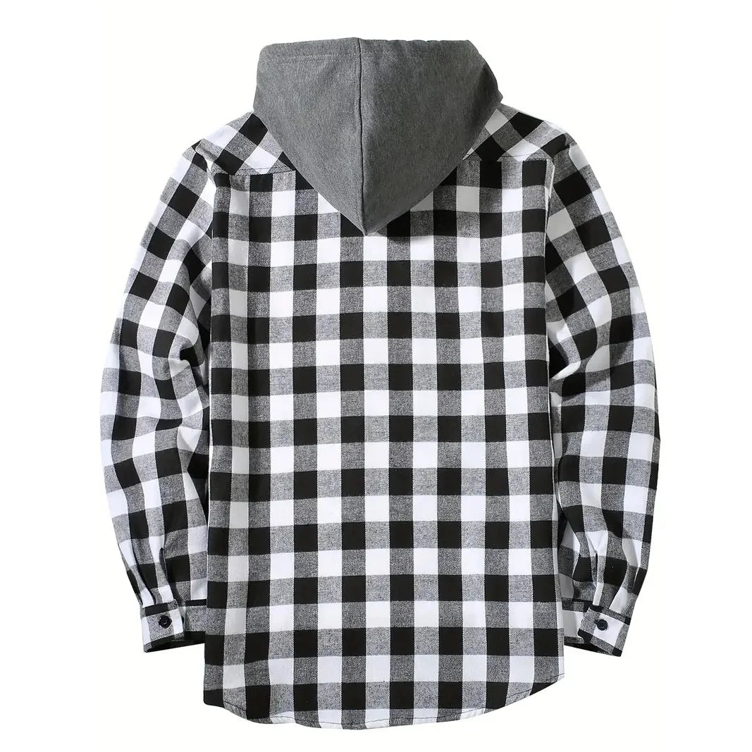 Mens Flannel Hoodie