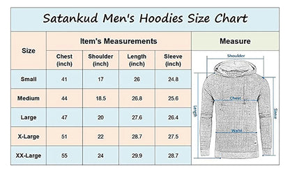 Mens waffle Long Sleeve Hoodie