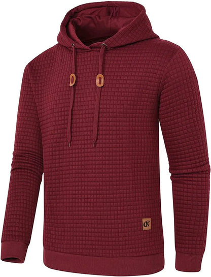 Mens waffle Long Sleeve Hoodie