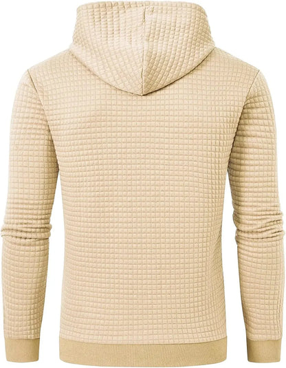 Mens waffle Long Sleeve Hoodie