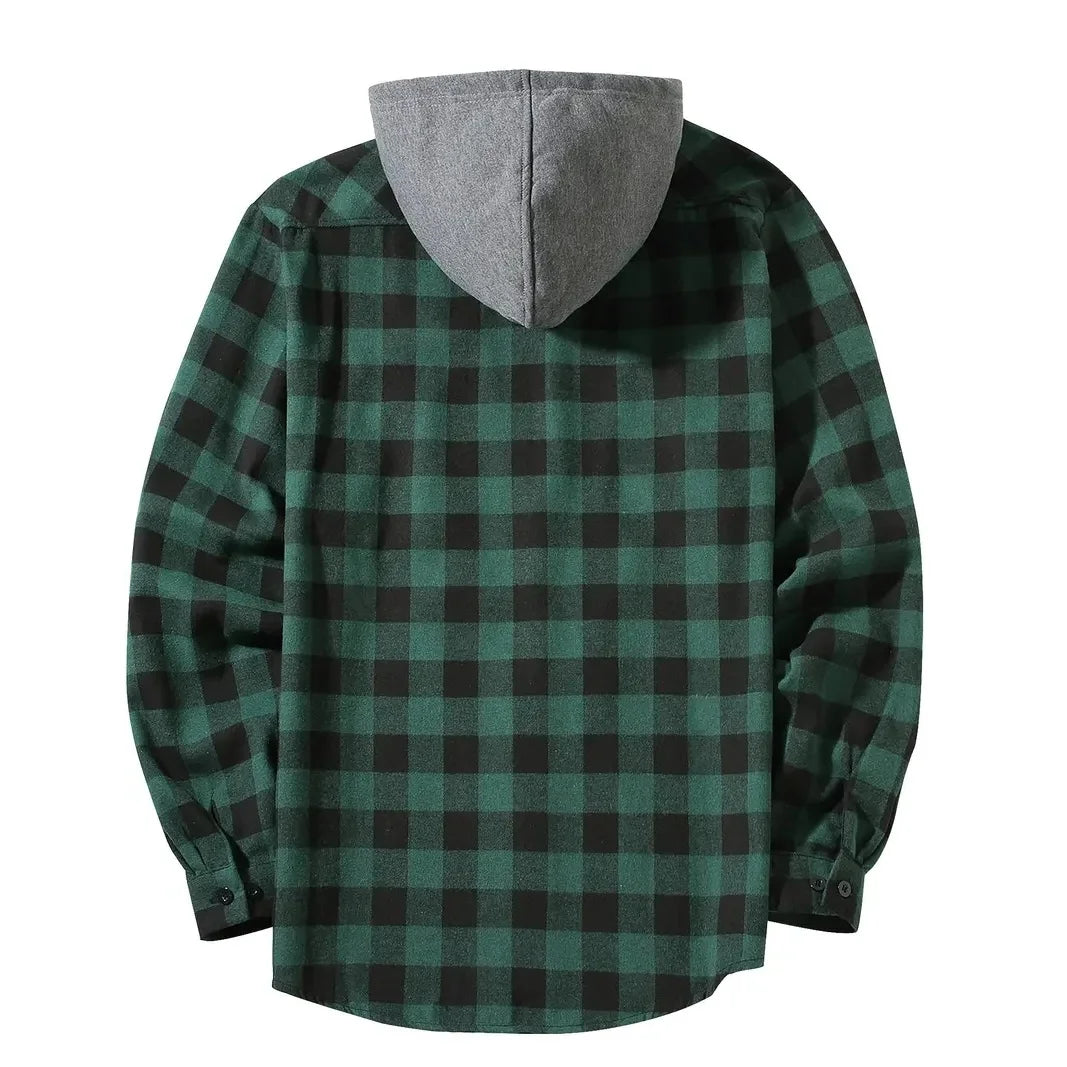 Mens Flannel Hoodie