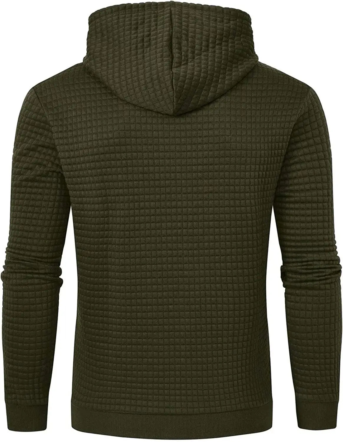 Mens waffle Long Sleeve Hoodie