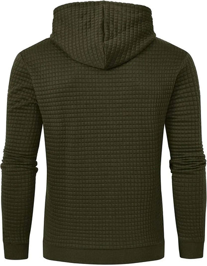 Mens waffle Long Sleeve Hoodie