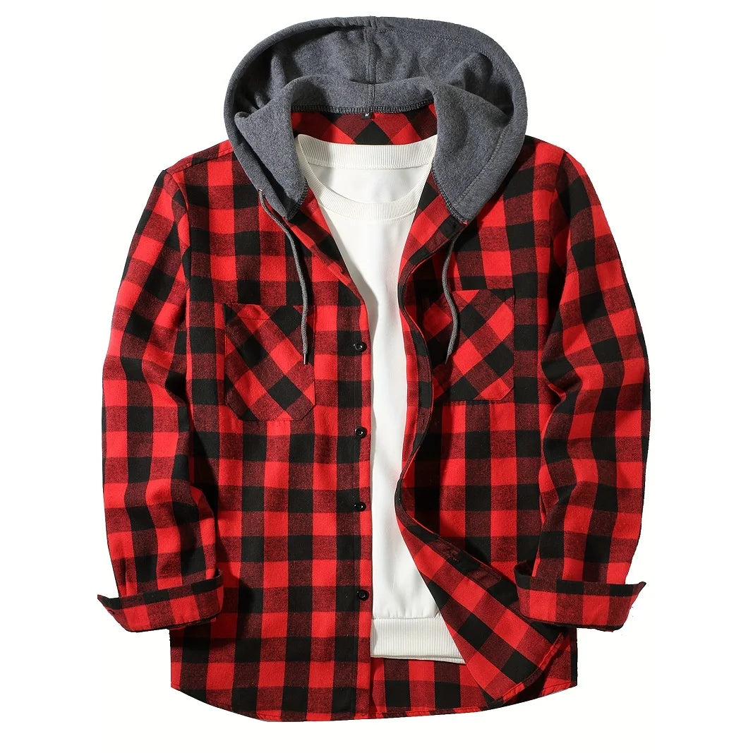 Mens Flannel Hoodie