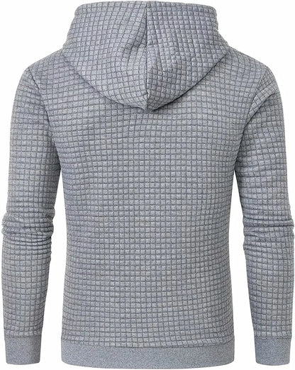 Mens waffle Long Sleeve Hoodie