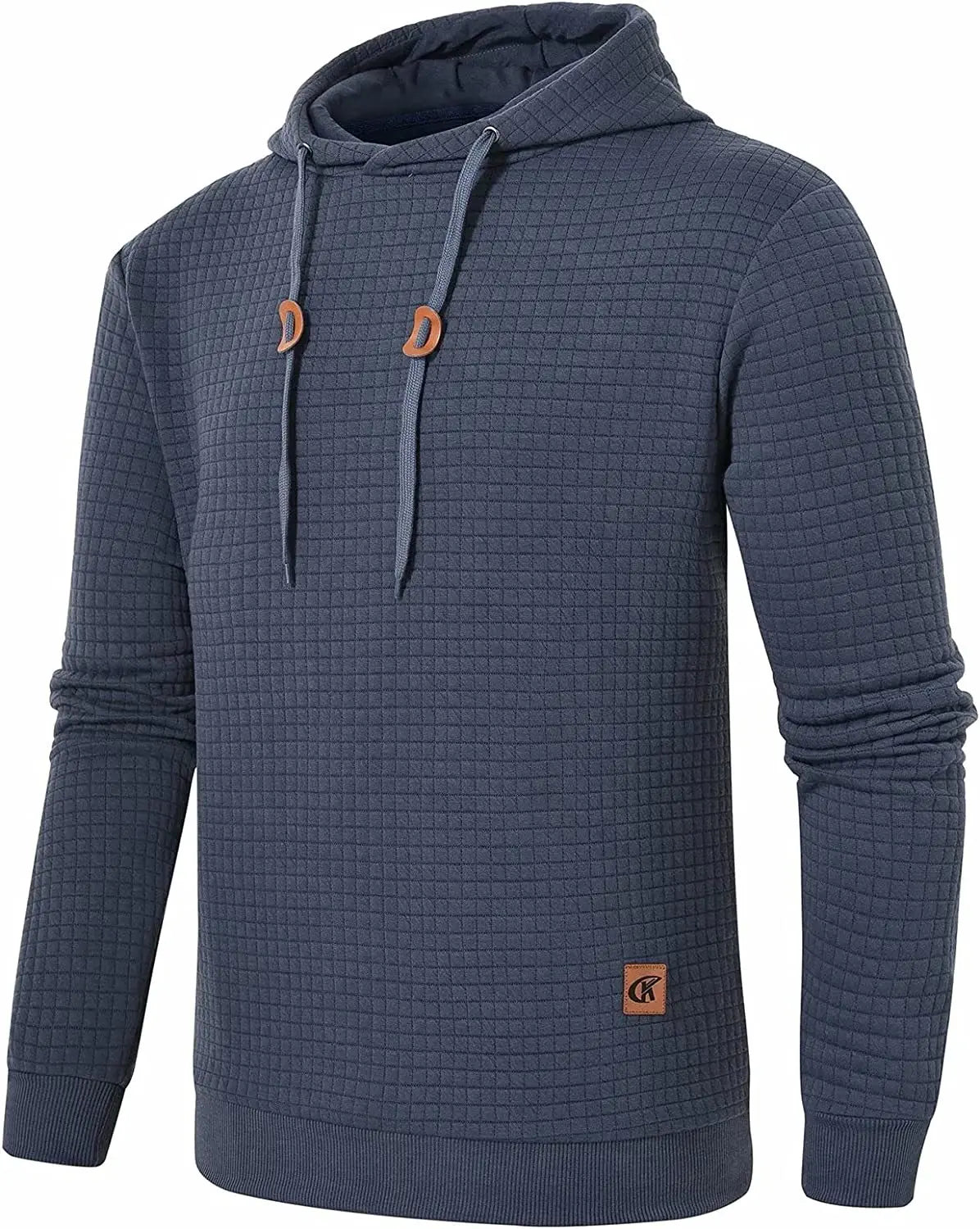 Mens waffle Long Sleeve Hoodie