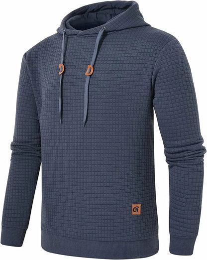 Mens waffle Long Sleeve Hoodie