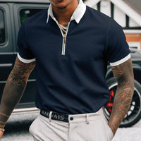 Navy Blue With White