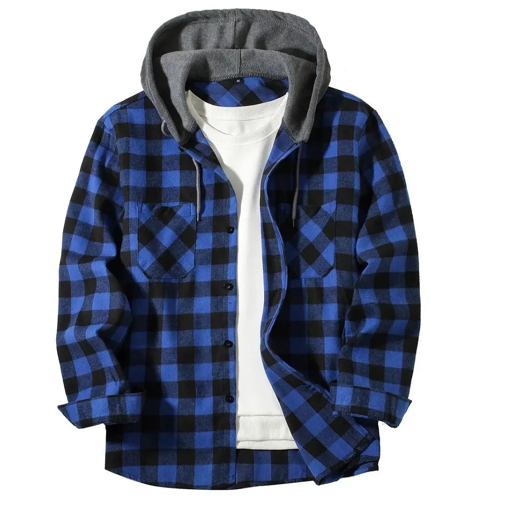 Mens Flannel Hoodie