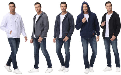 Mens waffle Long Sleeve Hoodie