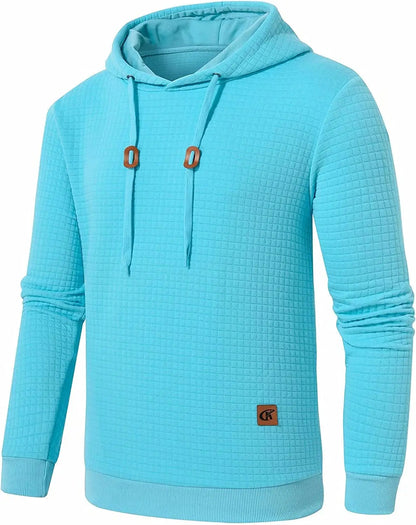 Mens waffle Long Sleeve Hoodie