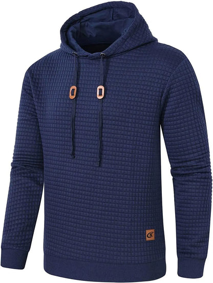 Mens waffle Long Sleeve Hoodie