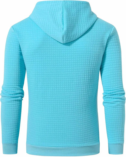 Mens waffle Long Sleeve Hoodie