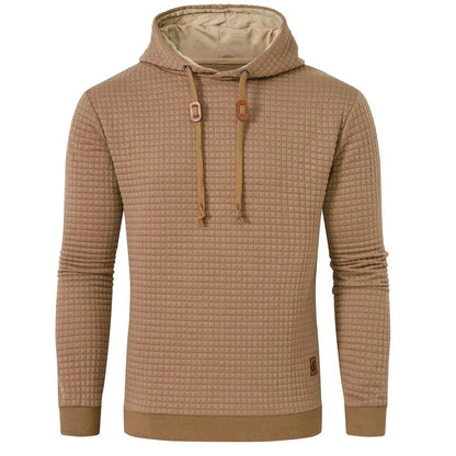 Mens waffle Long Sleeve Hoodie