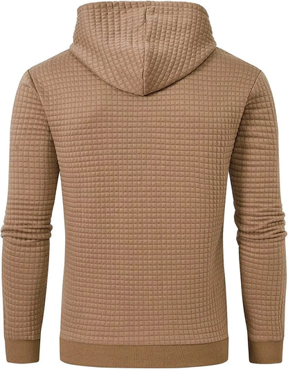 Mens waffle Long Sleeve Hoodie