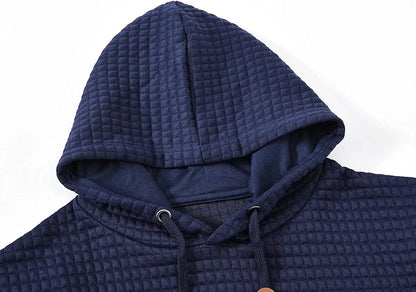 Mens waffle Long Sleeve Hoodie