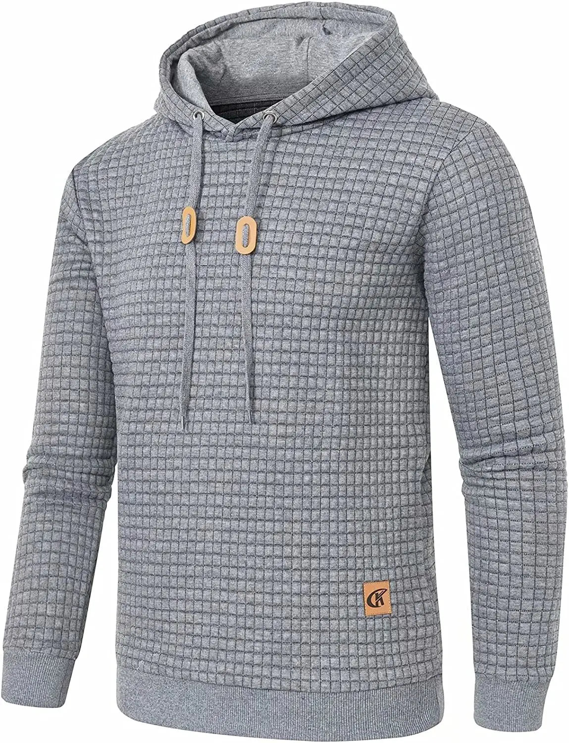 Mens waffle Long Sleeve Hoodie