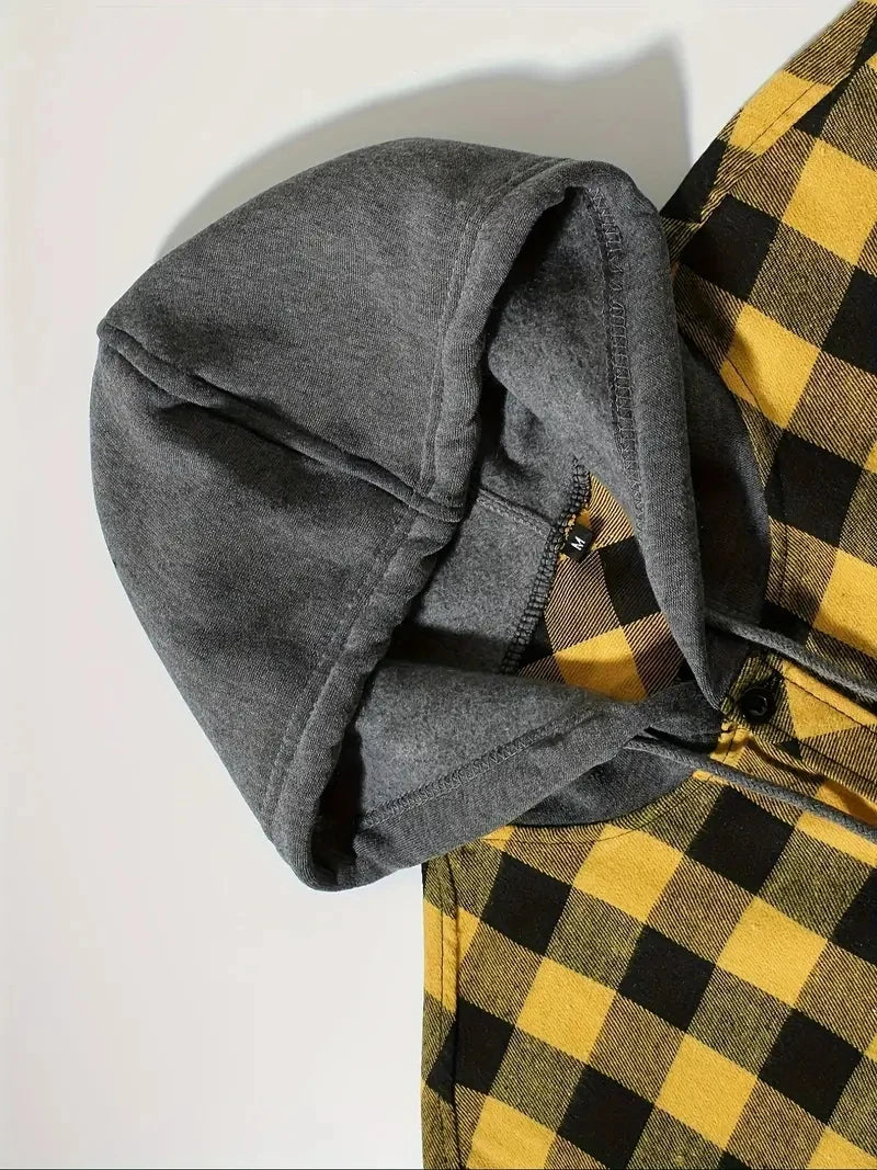 Mens Flannel Hoodie