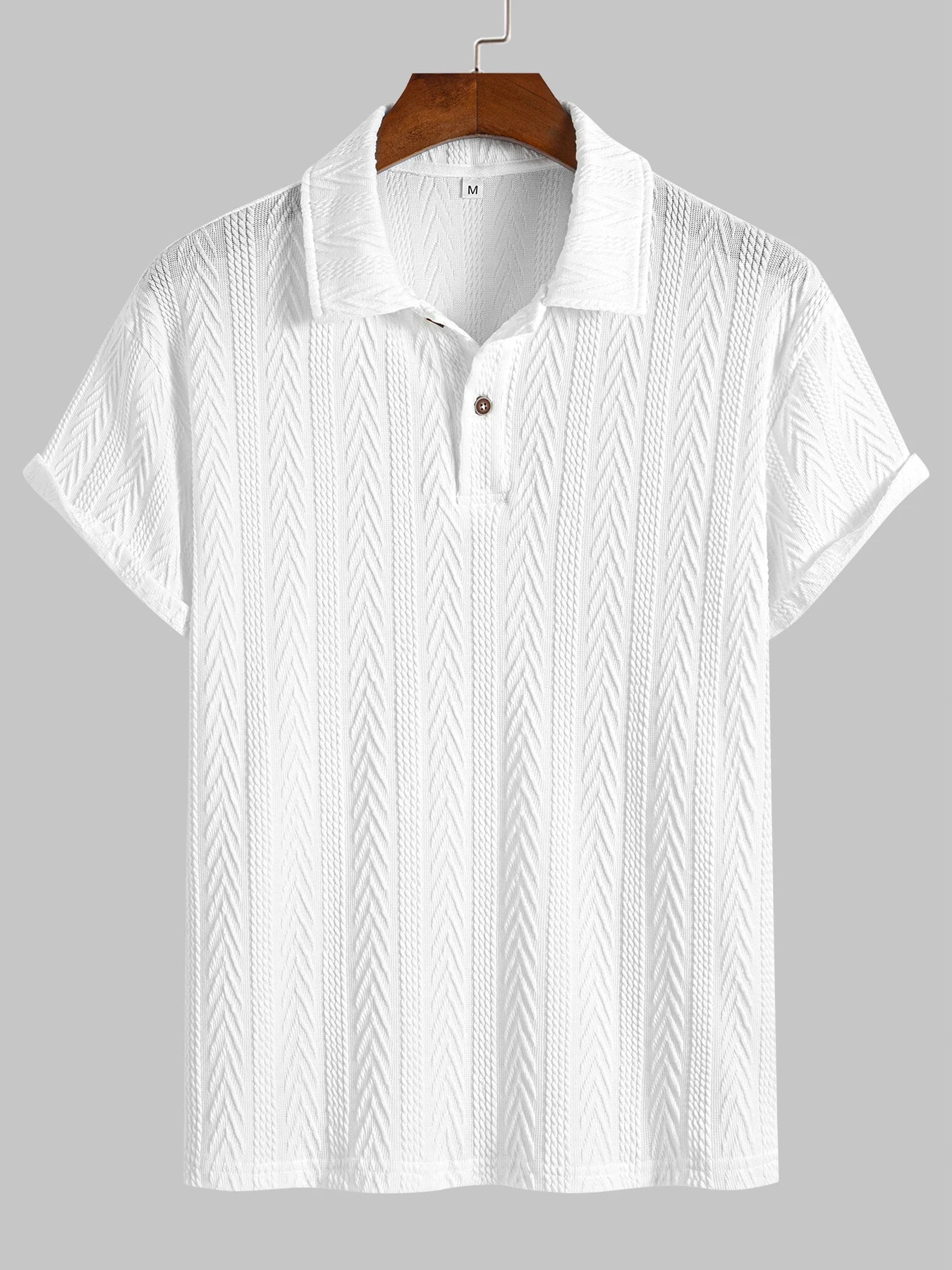 Men's Jacquard Textured Polo