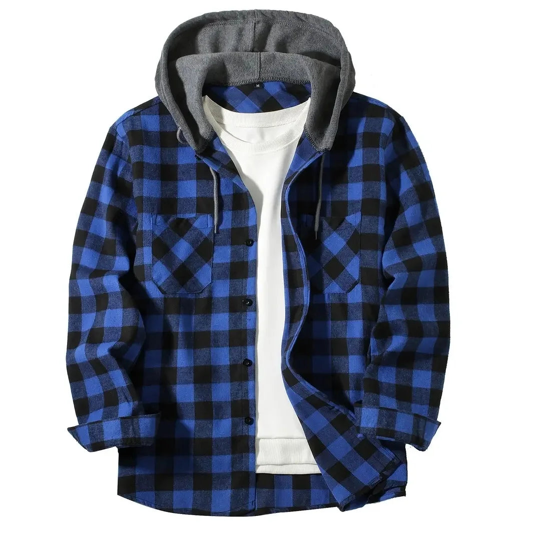 Mens Flannel Hoodie