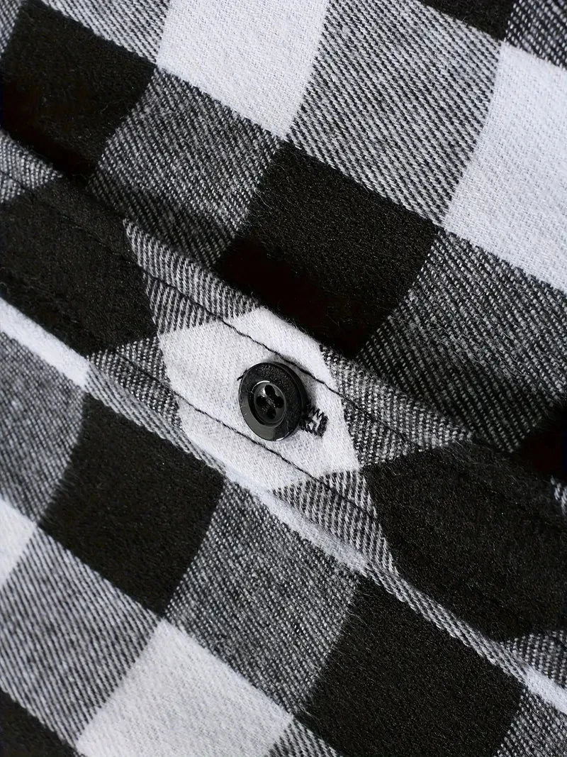 Mens Flannel Hoodie