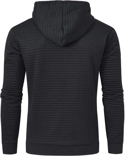 Mens waffle Long Sleeve Hoodie
