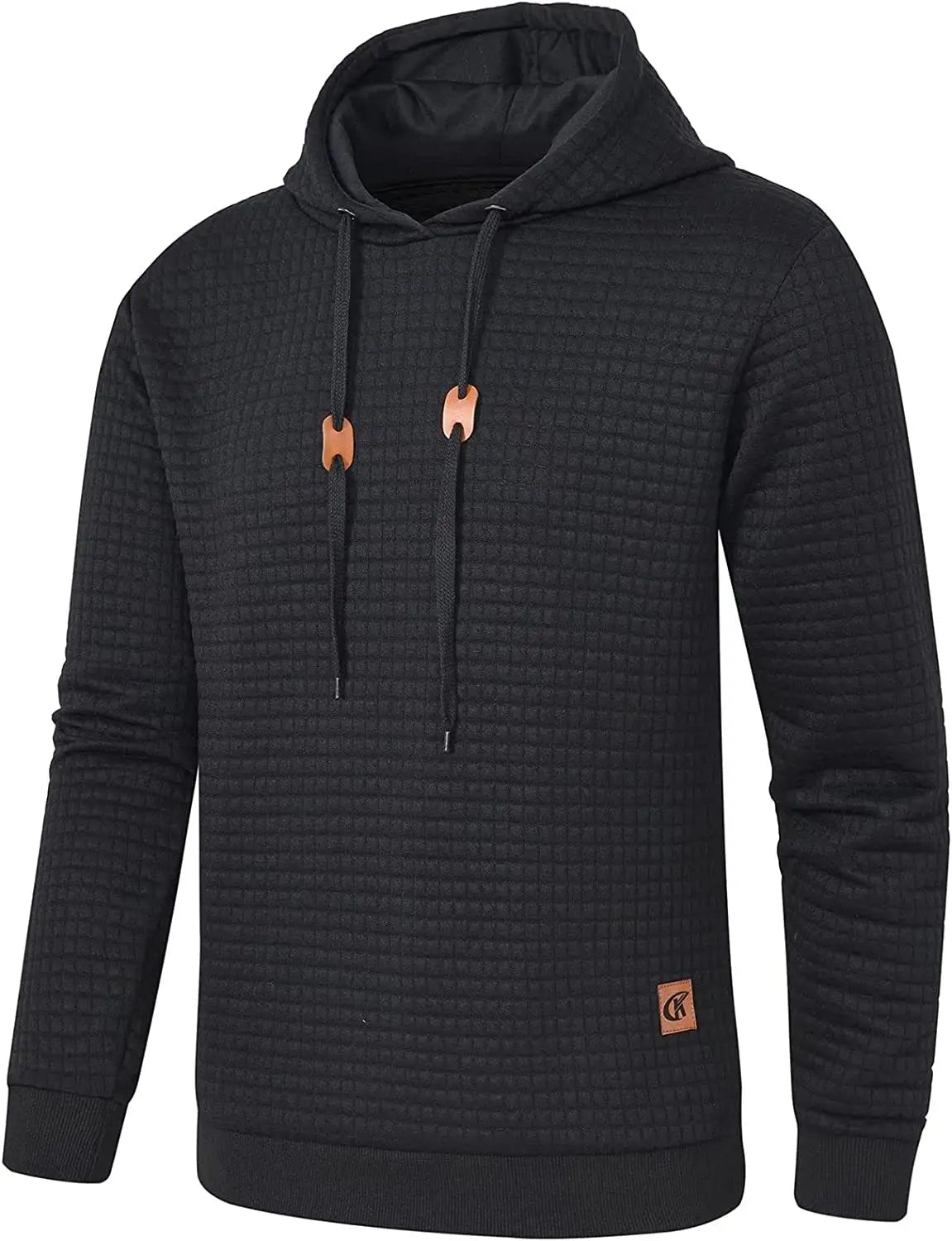 Mens waffle Long Sleeve Hoodie