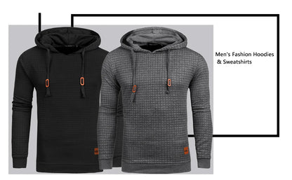 Mens waffle Long Sleeve Hoodie