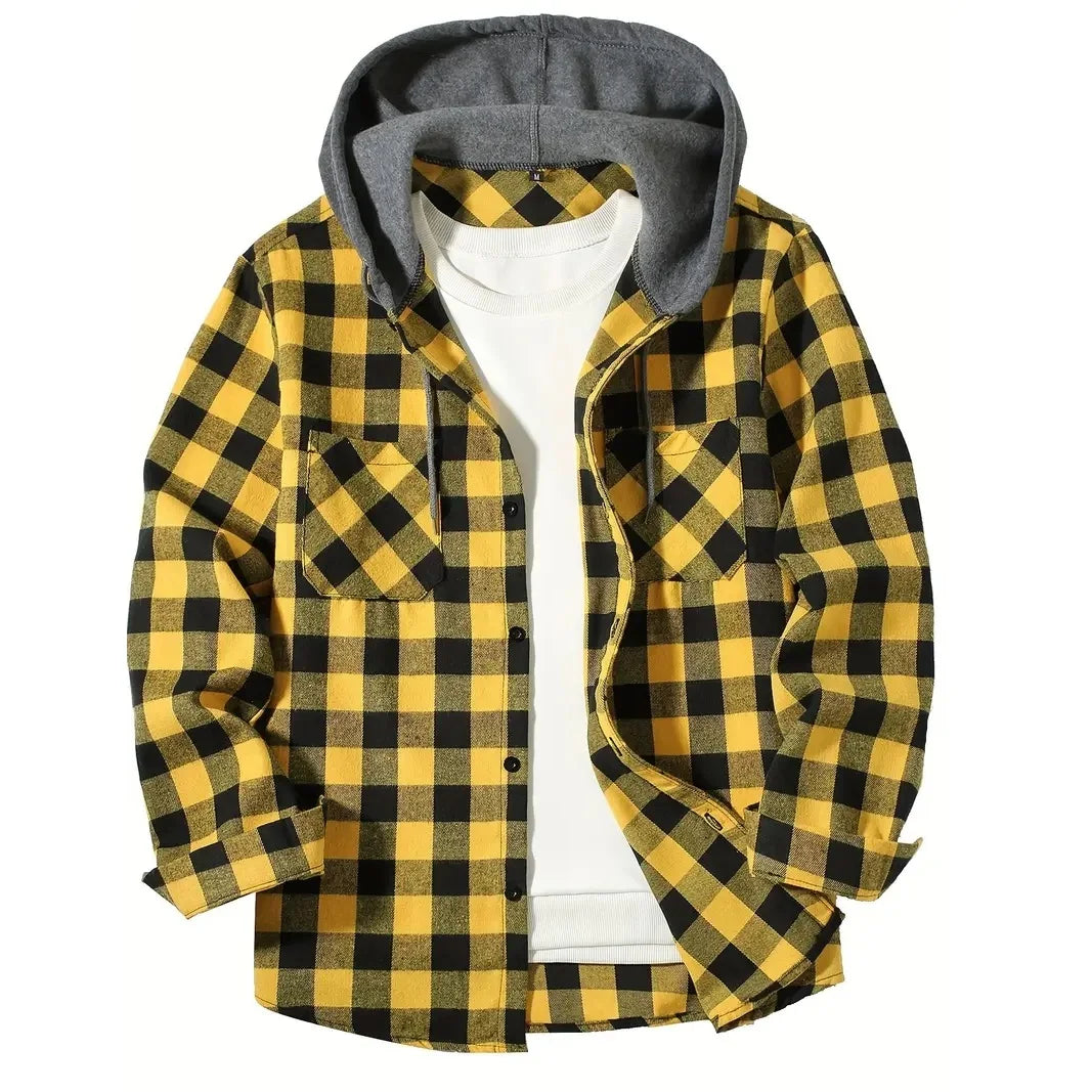 Mens Flannel Hoodie