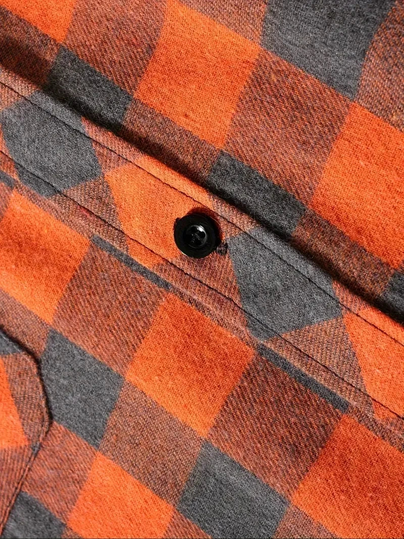 Mens Flannel Hoodie