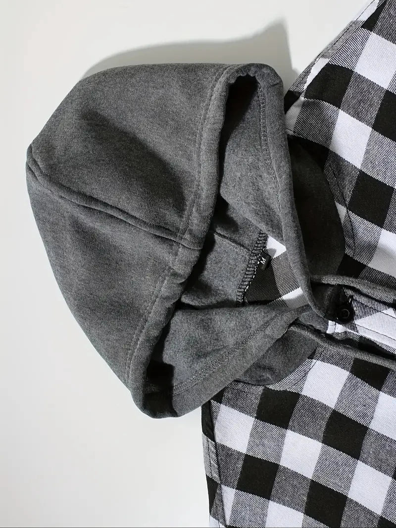 Mens Flannel Hoodie